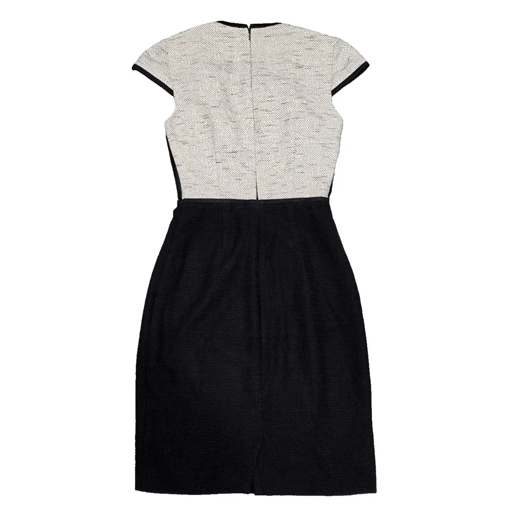 Hobbs Black And White Tweed office work Sheath Dress Size 2 A003342 - Picture 3 of 14
